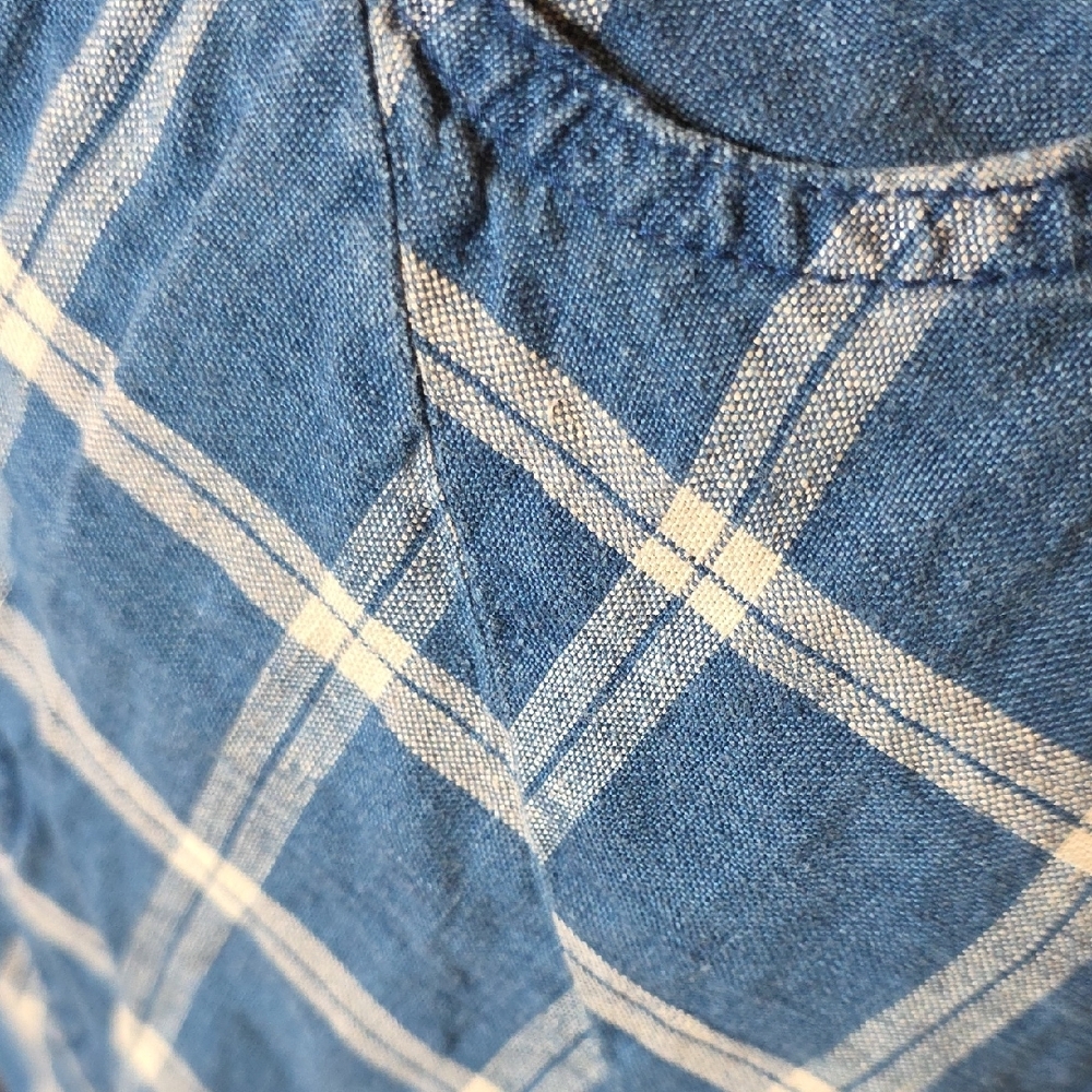 Lauren Ralph Lauren Checkered Blue Maxi Skirt - Picture 3 of 6